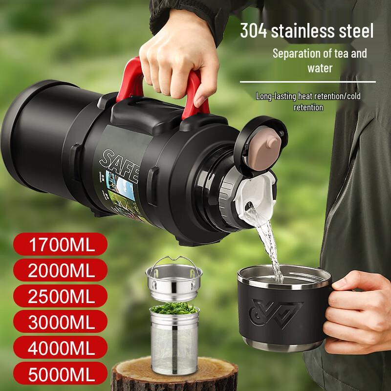 Naijiang Outdoor Large Capacity 304 Stainless Steel Insulated Kettle
