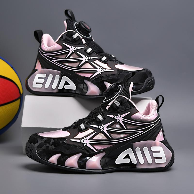 Rutschfeste Leder-Basketballschuhe für Kinder - Strapazierfähige, verschleißfeste Laufschuhe für Jungen