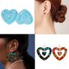 Heart Shape Resin Earring Mold Holographic Silicone Mold Hollow Heart Pendant Epoxy Casting Mold Handmade Art DIY Craft