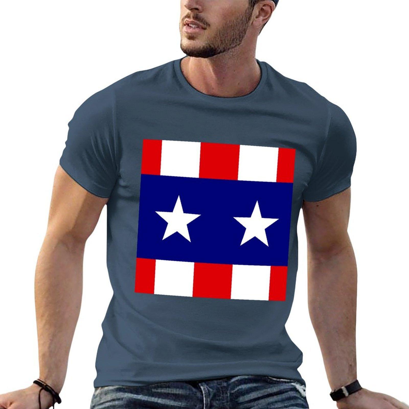 Patriotic Stars And Stripes On Tops Shirts Skirts Dresses Tshirt Outdoor Work Short Sleeve Top S