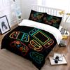 Colorful Gaming Console Design Bedding Duvet Cover Set  (1*Duvet Cover 2*Pillowcases, without duvet insert)