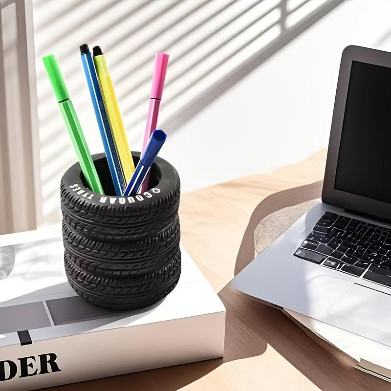 1/2pcs Creative Tire Pen Holder - Desktop storage ornament, office desk storage device, suitable for schools and offices