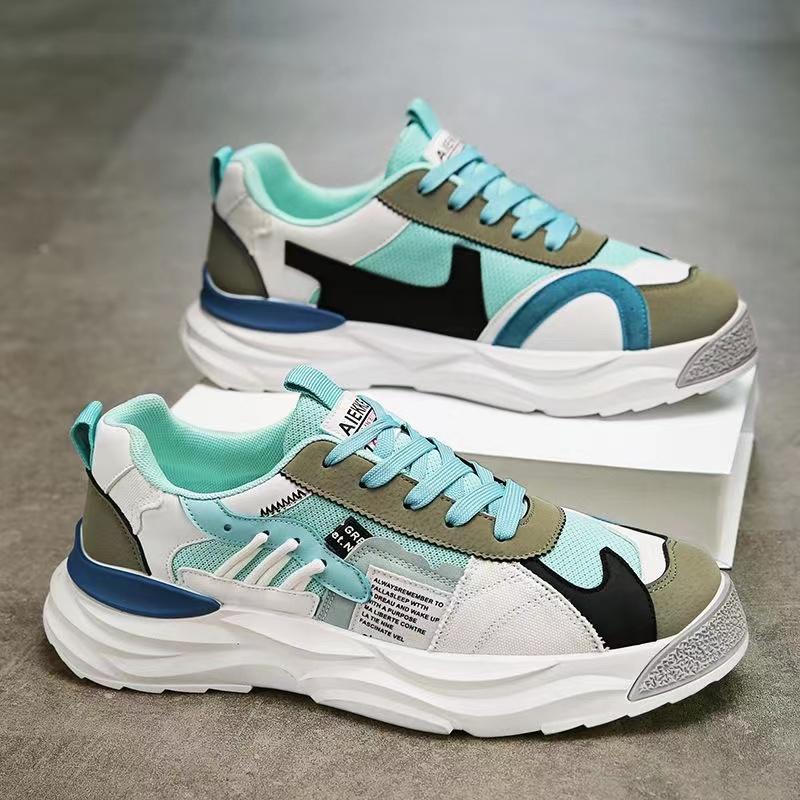 Klobiger Sneaker für Herren Sommer Mesh Atmungsaktiv Luxus Laufschuhe Mode Gestreiftes Design Casual Zapatillas Sports Sneakers