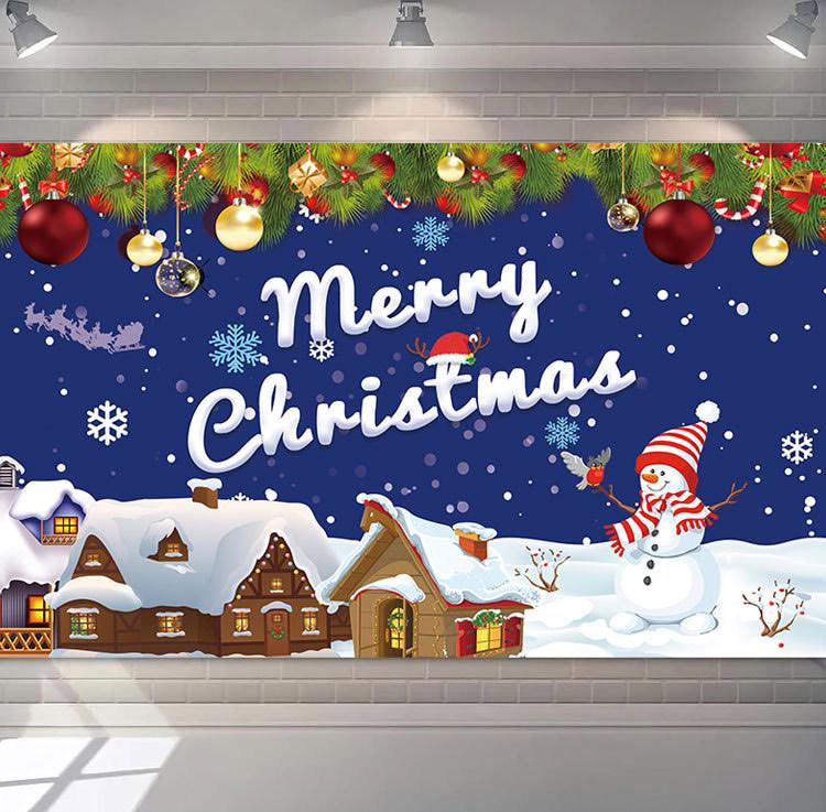 Christmas Backdrop Decorative Wall Cloth for Parties and Restaurants