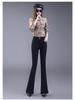 2025 Women's High-Waisted Slimming Flared Jeans - Stylish Spring/Autumn Casual Trousers