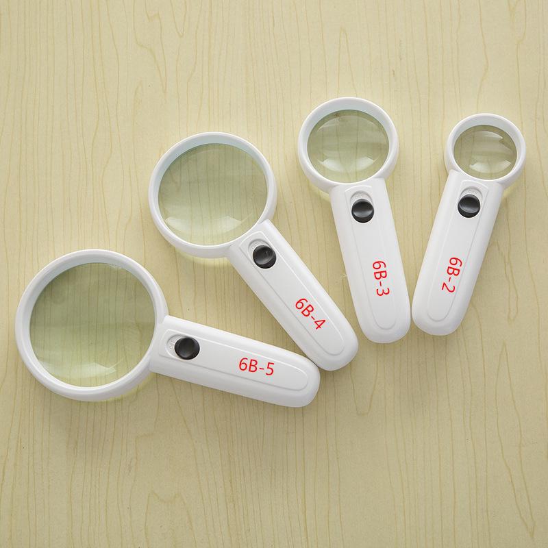 

Light Handheld LED HD Magnifying Glass for Elderly Reading - MG6B-56B-46B-36B (Night Use) 2 LED with Handle