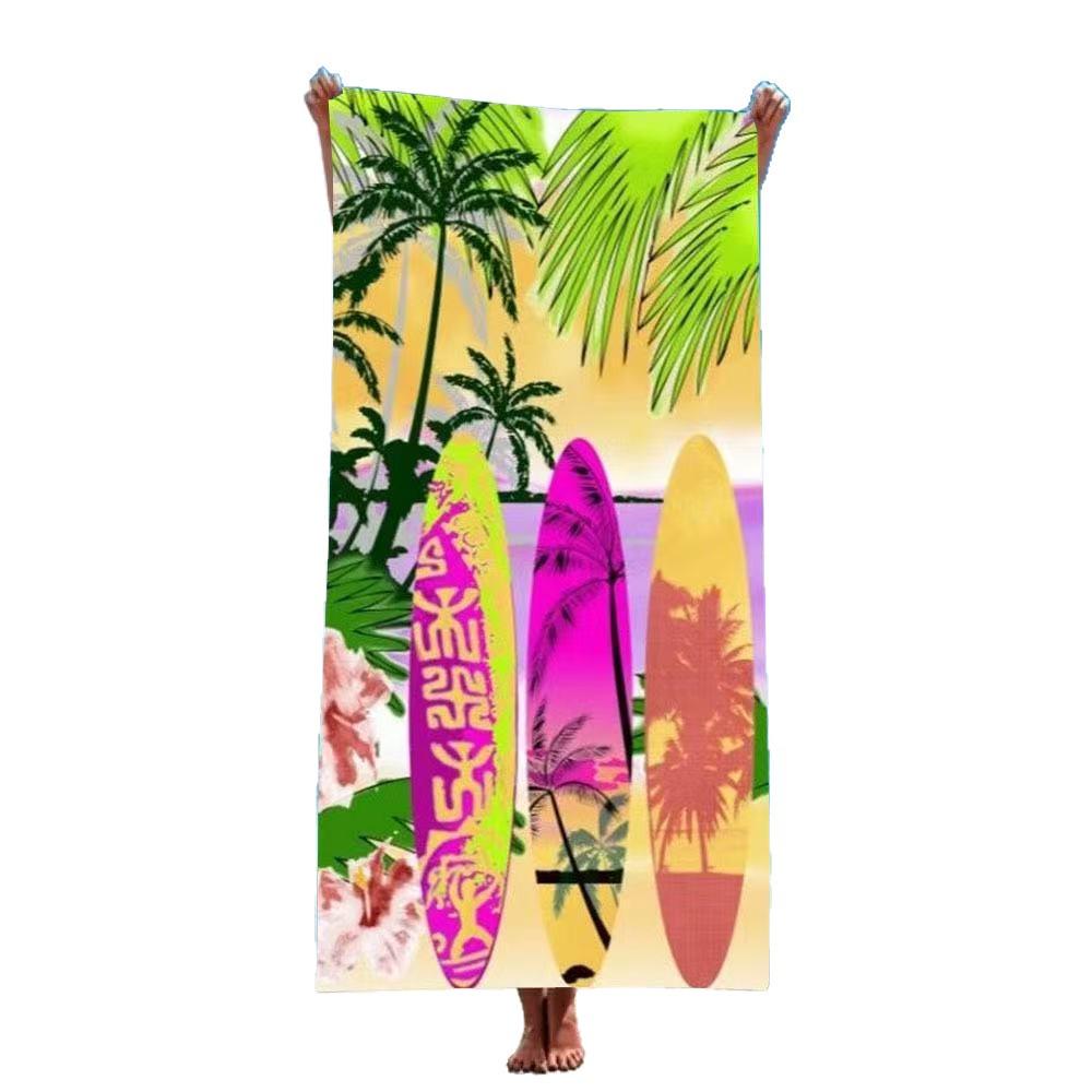 Ultra-Fine Quick-Drying Seaside Print Beach Towel