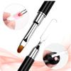 New Dual Ended Poly Nail Gel Brush Picker 2 IN 1 Design Nail Brush and Spatula Stainless Steel Gel for Nails Extension Gel Tool