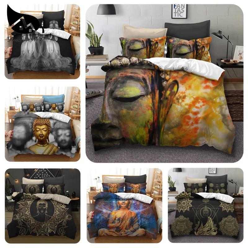 Dream NS 2/3PCS Bedding Set 100% Polyester Cotton Chinese Sacred Buddha Household Bedspread Kit Home Textile Finished Product