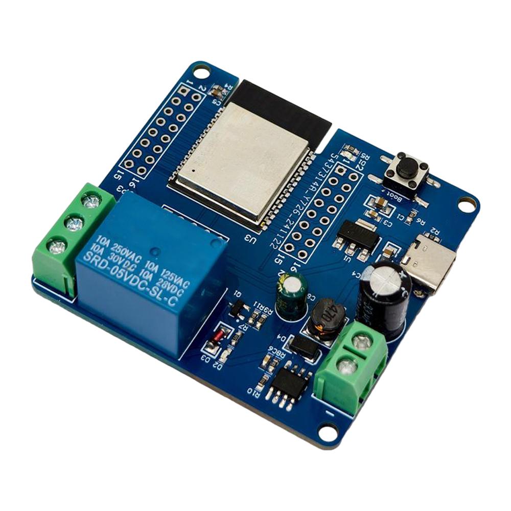 DC 5-60V Single Relay Module onboard ESP32-C6 WIFI Bluetooth5.3 Development Board Module Type-C Interface Supports SPI/UART /I2C