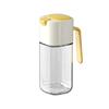 Leak-Proof Glass Oil Pot with One-Handed Lid for Soy Sauce and Vinegar