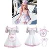 Kawaii Maid Outfit Set With Apron And Headpiece For Cosplay And Role Play