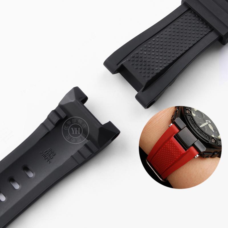 26*14mm Soft Rubber Watchband Replacement for Casio G SHOCK GST-B100/S300/410/210/W110/W100/S110/S100 Silicone Band Men Strap