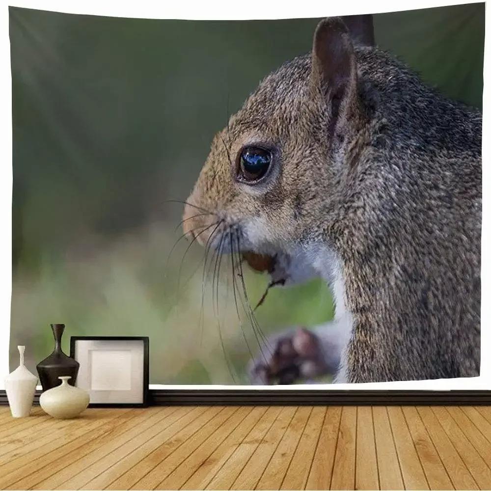 Niedlicher Eichhörnchen Wandteppich Büro Wohnzimmer Dekoration Zuhause Wandteppich
