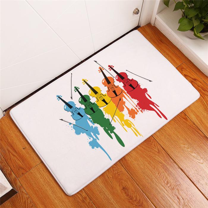 Creative Music Note Carpet Home Decor Hallway Balcony Doormat Living Room Rug Bathroom Kitchen Non-slip Floor Mat Bedroom Rug