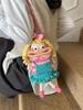 Cartoon Plush Woolen Phone Bag For Women With Knit Design And Shoulder Strap
