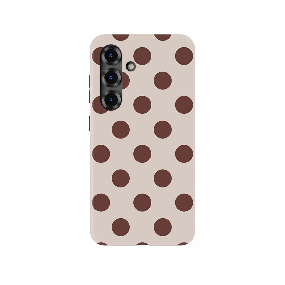 

Luxury Clmj Café Polka Buttercream Phone Case for Samsung Galaxy S20 S23 S24 S25 FE Plus Ultra 4G 5G Double-layer Back Cover Samsung S24 Plus 5G