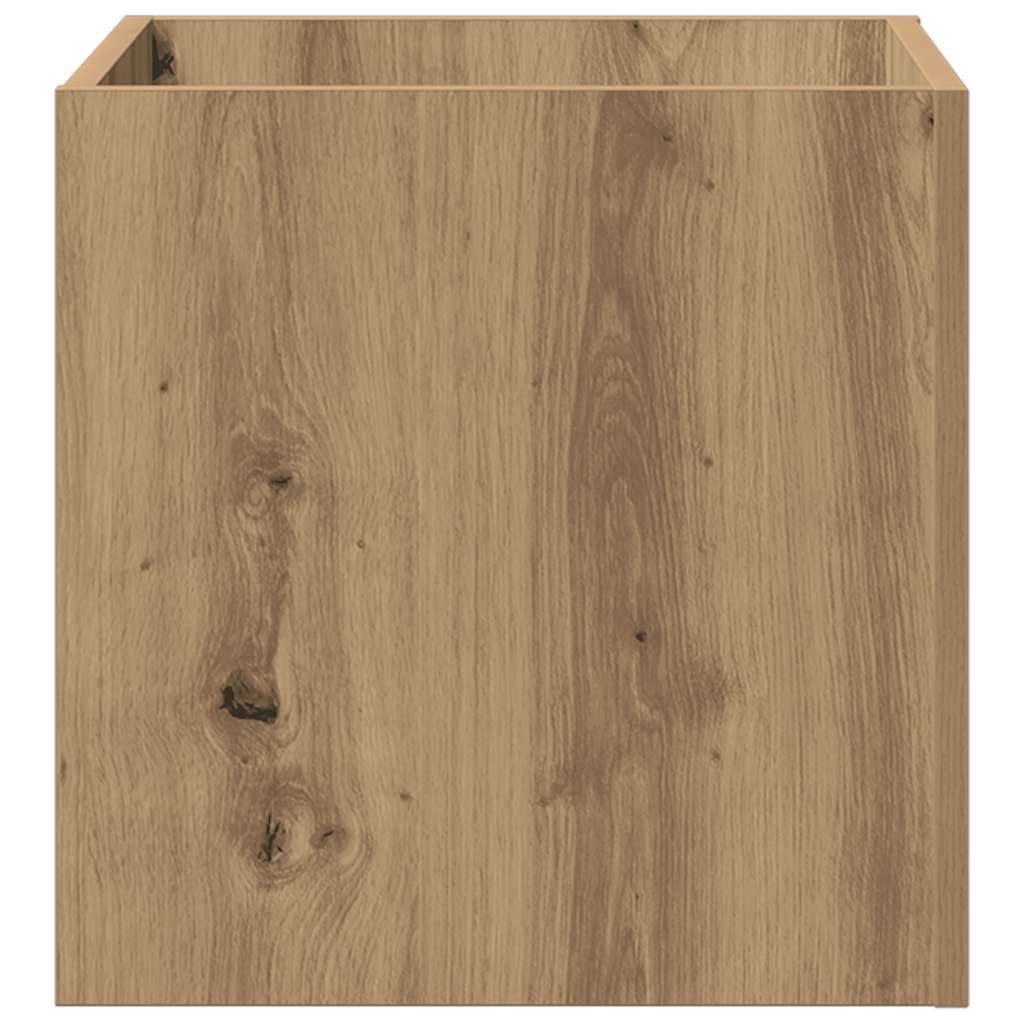 Planter Box Artisan Oak 40x40x40 Cm Wood Based Material