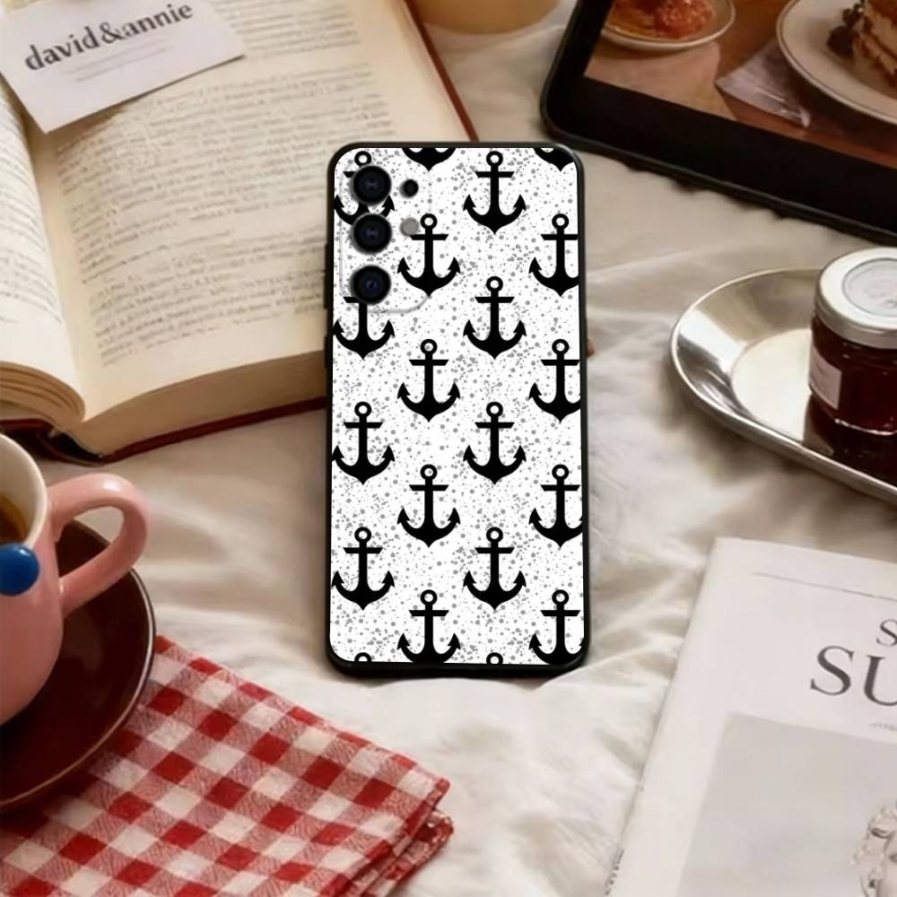 

Marine Anchor Phone Case For Samsung S25,S24,S21,S22,S23,S30,Ultra,S20,Plus,Fe,Soft Black Cover Samsung S20plus5G