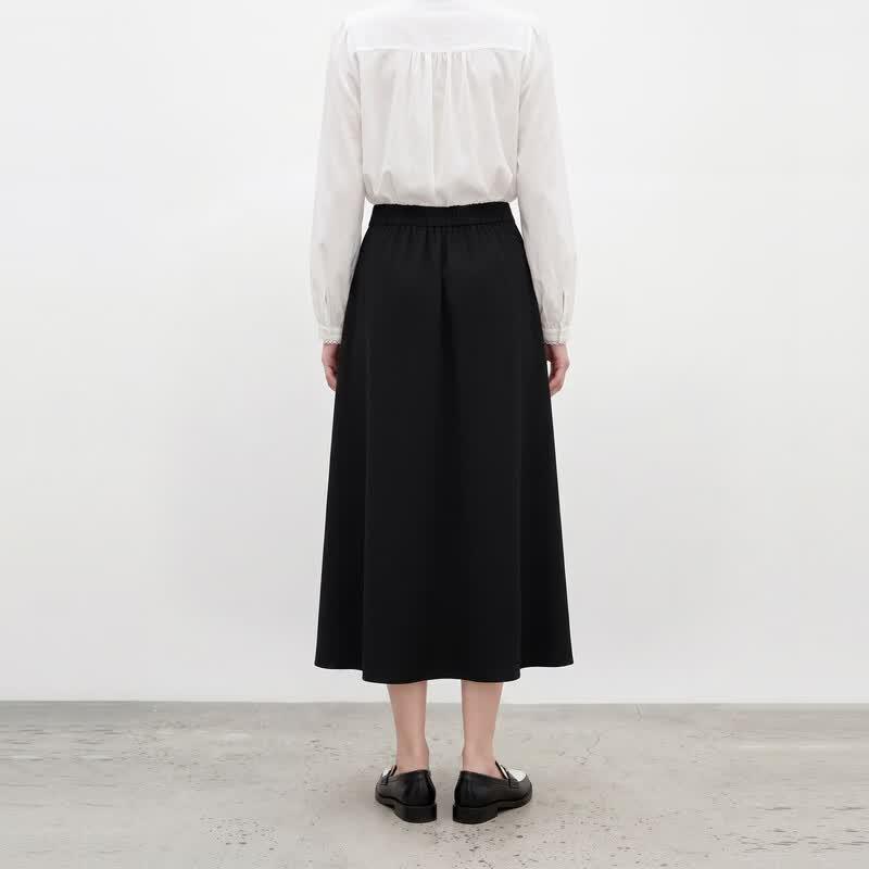 Women's Pleated A-Line Midi Skirt