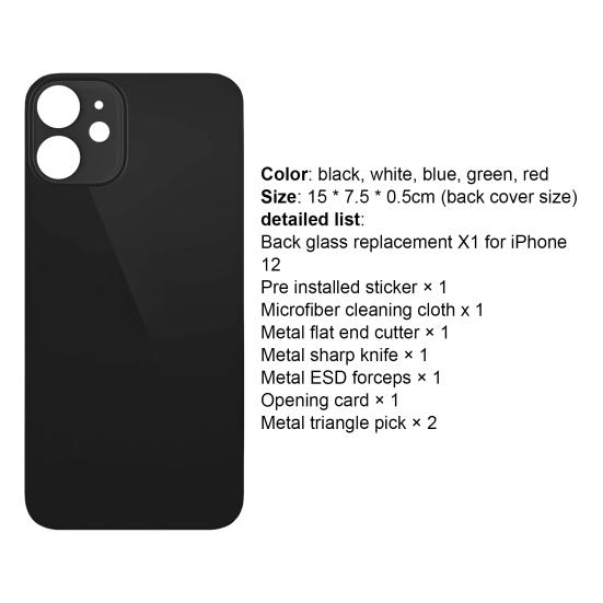 Professional Back Glass Back Cover Replacement Housing Battery with Pre-installed Adhesive Tools