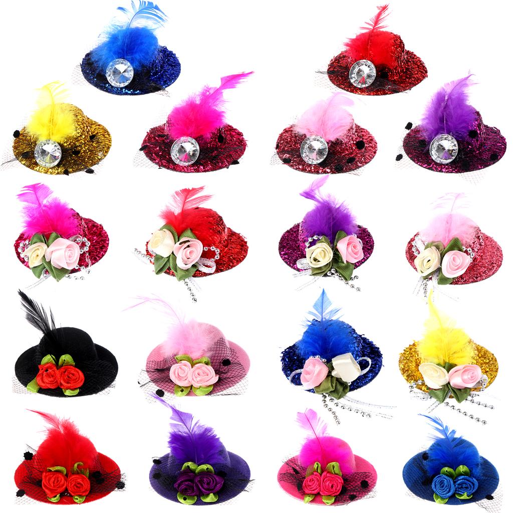 48 Stück Mini Hut Haarspange Mini Zylinder Fascinator Dekorativ