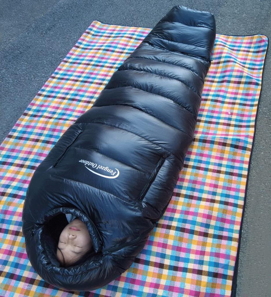Fengzel Outdoor Mummy Sleeping with Leg and Hand Down for Home and Emergency Extreme Cold Weather Protection for Severe Winters Down Bag, 21080(50)