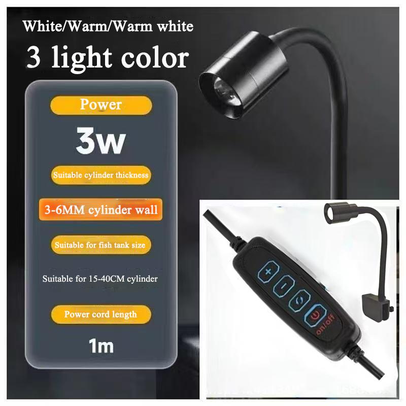 Luce per Acquario Illuminazione Aquascaping Serbatoio a Cascata Illuminazione a LED Serbatoio Antico Atmosfera Torce Serbatoio Spotlight a Fascio Regolabile