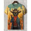 Funny Cat Graphic T Shirts For Men Fashion Summer Short Sleeve Crew Neck 3D Printed Kids T-shirts Casual Oversized Harajuku Tees