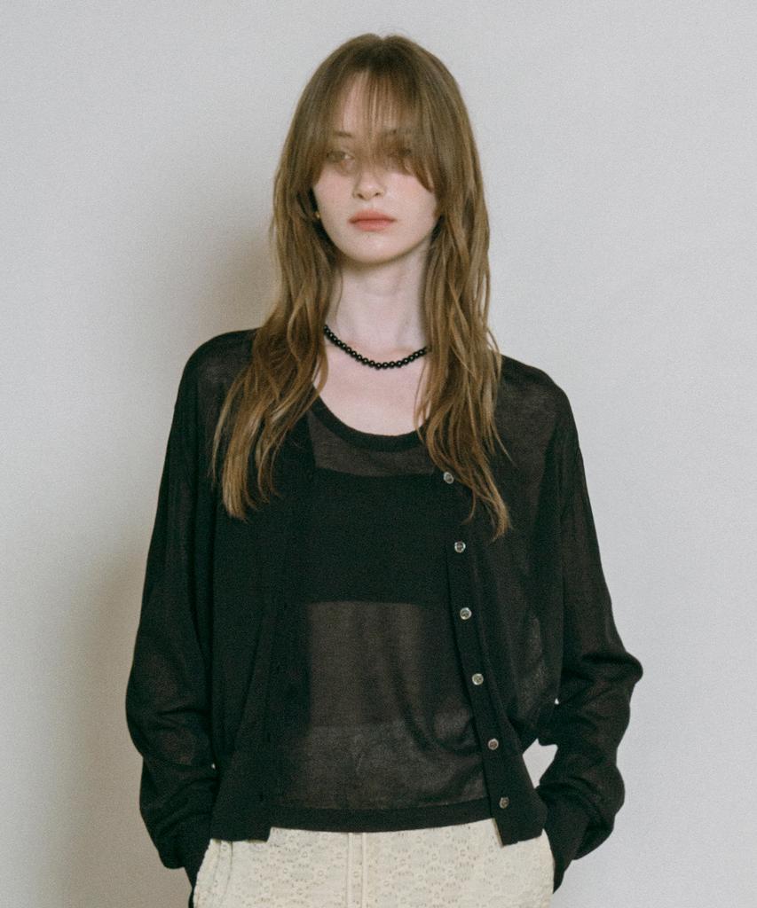 Vanone Atelier Sheer Knit Set-Up_Black