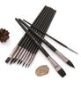 12pcs Artist Paint Brush Set High Quality Nylon Hair Wood Black Handle Watercolor Acrylic Oil Brush Painting Art Supplies