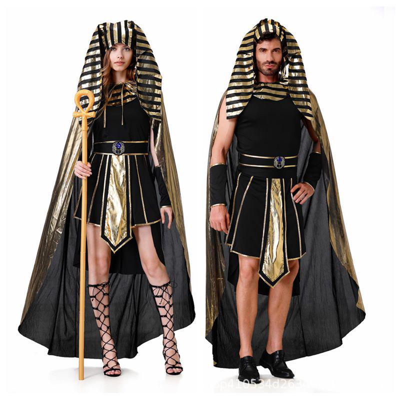Kostium dla pary na Halloween - Faraon i Kleopatra w stylu starożytnym greckim i rzymskim - Męski i Damski
