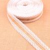 1m/roll Natural Rustic Vintage Satin Bow Hessian Ribbon Sisal Trim Lace Edge Jute Burlap
