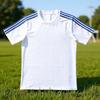 Mens Retro Football Jersey White Short Sleeve Soccer Shirt Bamboo Fiber Breathable Sportswear Fall Winter