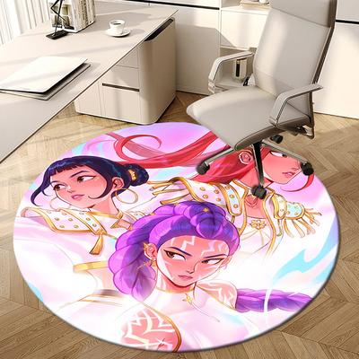 1 tapis rond Héros Fantastiques, Fabriqué en Polyester, Parfait pour Décorer les Chaises de Bureau, les Salons