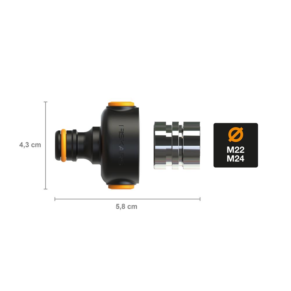 Fiskars Fibercomp Tap Connector Hose Adapter 1 Inch