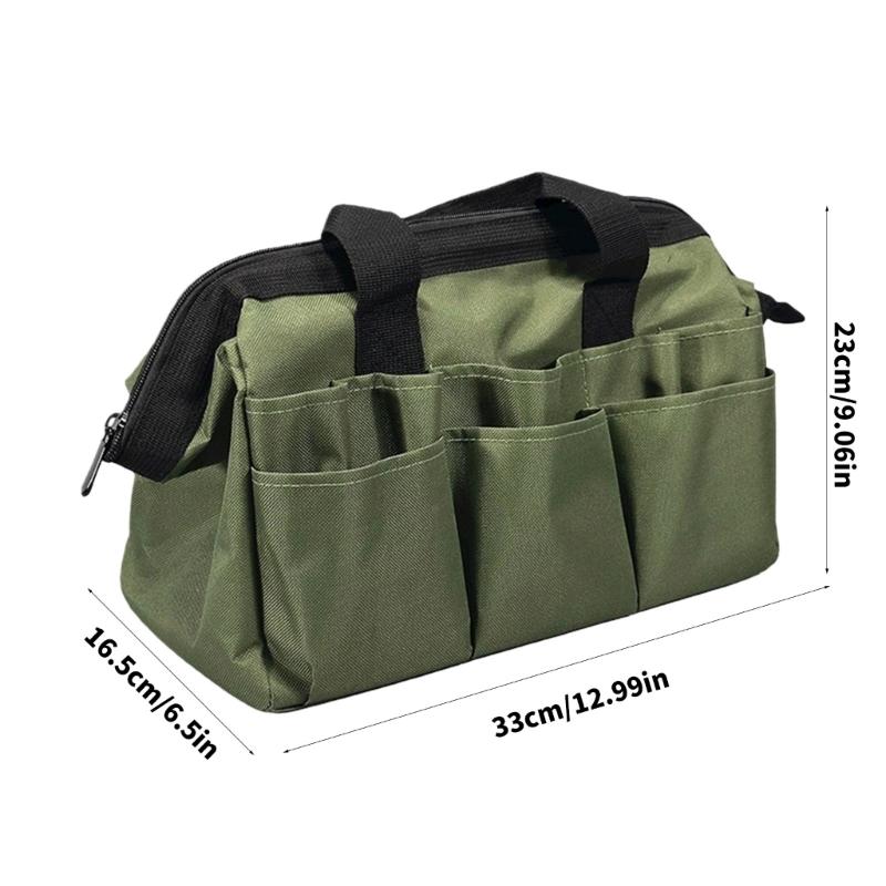 Professional Thick Fabric Construction Tool Bag High Capacity Design Dustproof Coating For Jobsite Equipment