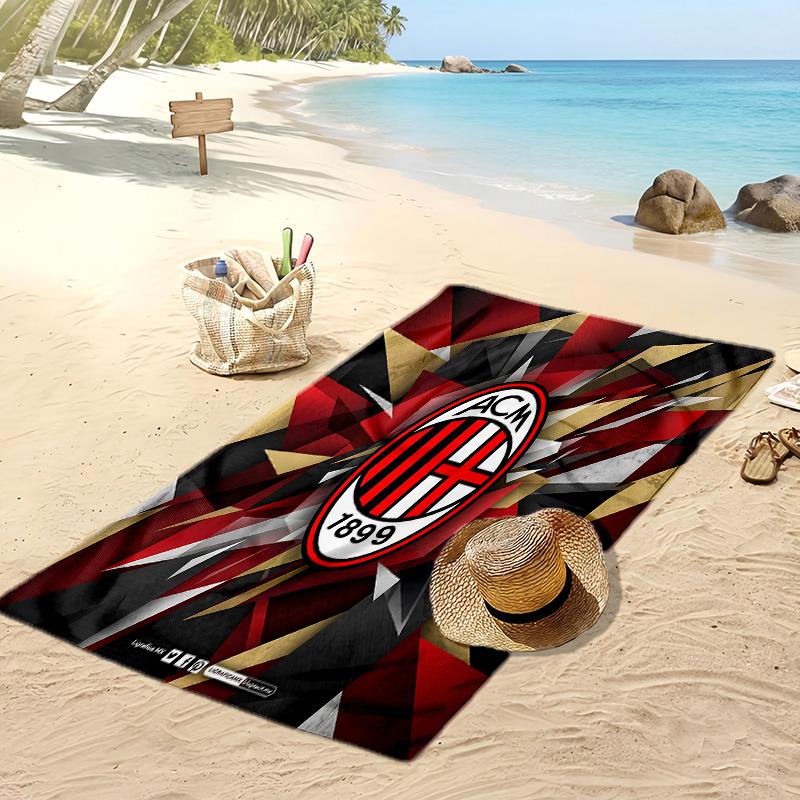 AC Milan Printed Beach Towel Quick Dry Soft TowelPortable Large Rectangular Beach Blanket for Travel Swimming Pool