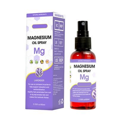 Magnezyum Yağı Spreyi Vücut Rahatlaması Lavanta Uykuyu İyileştirir Kas Ağrısı Magnezyum Yağı Vücut Spreyi 60ML