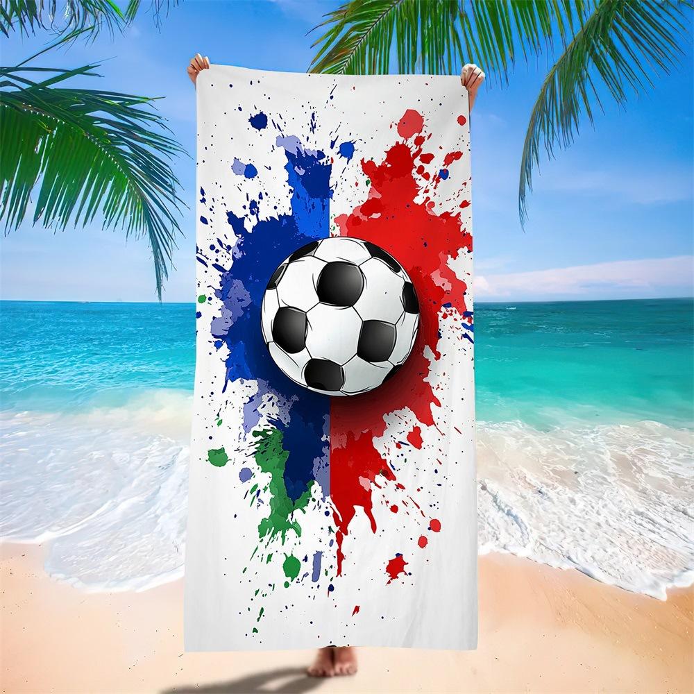 Wasserabsorbierendes Tragbares Fußball-Strandtuch für Erwachsene Europäisches, Amerikanisches Und Südamerikanisches Badetuch Digitale Druckerei Fabrik