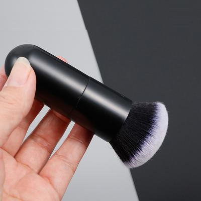 Pensule profesionale pentru pudră cu mâner rotund, negru, pensule de machiaj, pufoase, moale, pentru fond de ten, pensulă pentru fard de obraz, cosmetice pentru frumusețe, cadou pentru femei