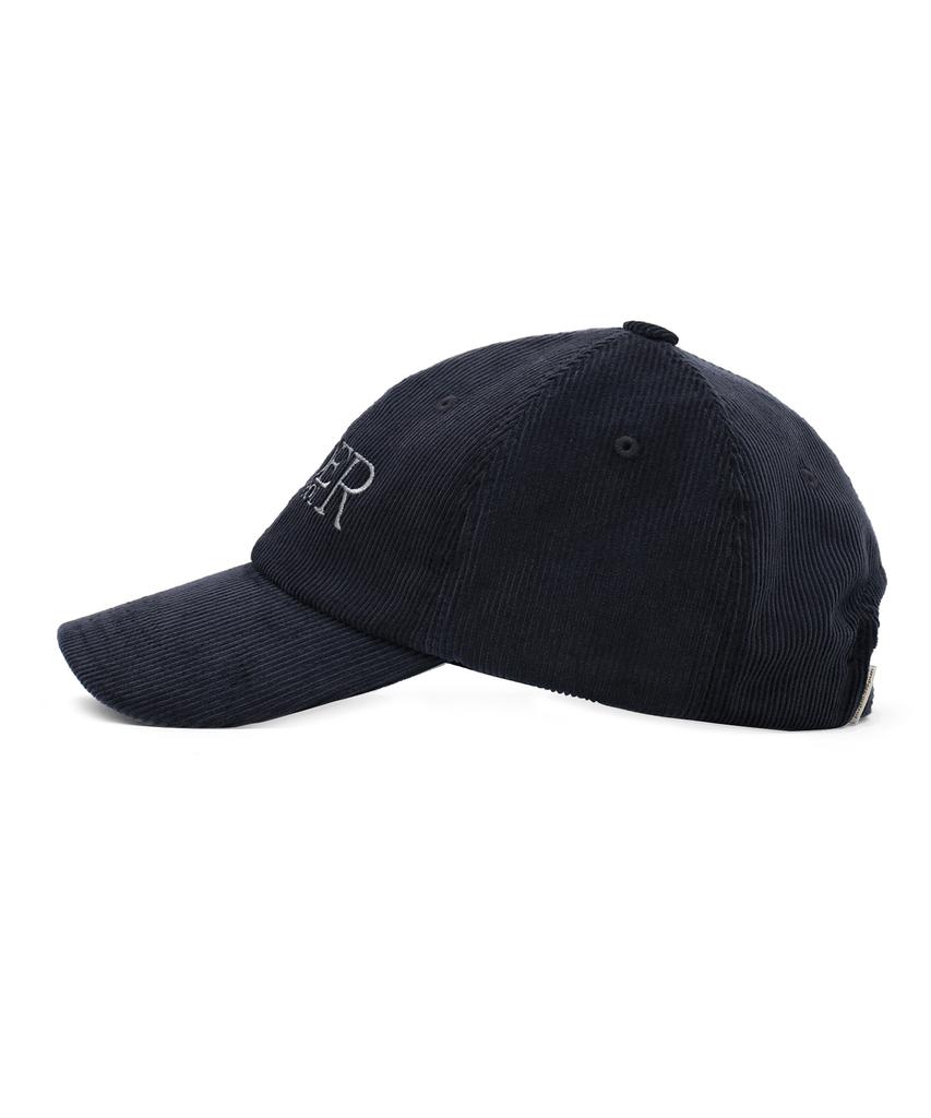 Eondeokeonteulol Unisex Autumn/Winter Corduroy Basic Soft Top Ball Cap Signature / Authentic B B / Cd / Navy