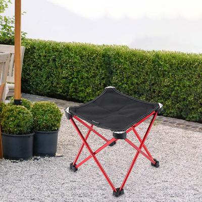 9.6in Height Camping Stool, Portable Folding Stool with Carry Bag, for Travel, Hiking, BBQ, Fishing