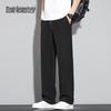 MARK FAIRWHALE Men's Summer Quick-Dry Breathable Tencel Linen Straight-Leg Casual Pants