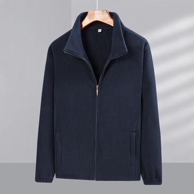 Spring Autumn Mens Fleece Jacket    Stand Collar Softshell Outwear Thermal Warm Coat