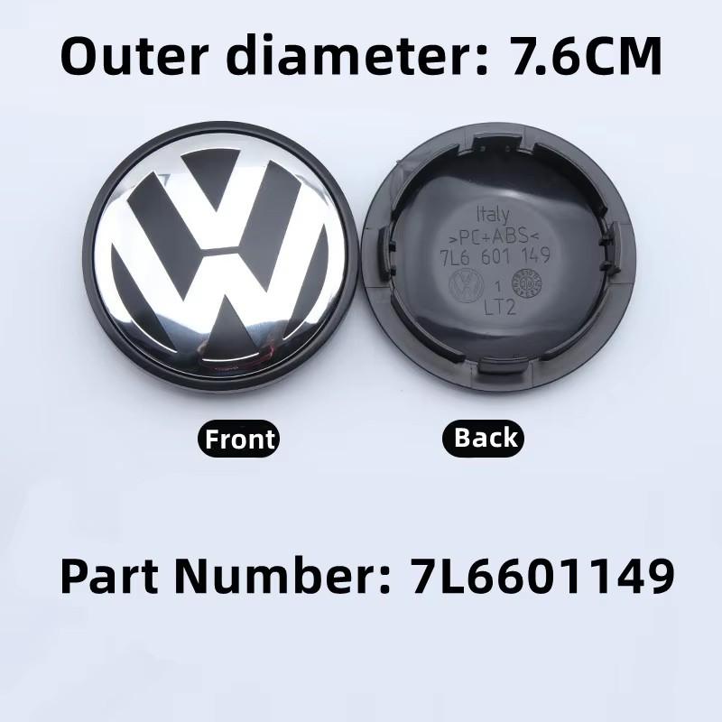 For VW 56/60/65/70/76mm 4PCS Car Wheel Hub Cap Badge TFBC-Y207 for VW Jetta MK5 Golf Passat Santana Beetle CC Wheel Center Caps ES1