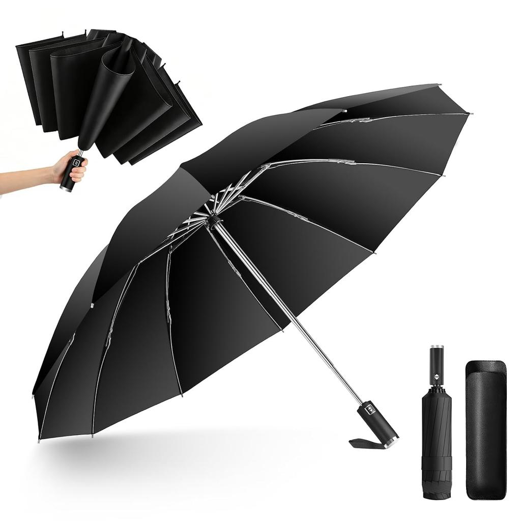 Sunshade Folding Umbrella2026 ArrivalExtra Large SizeJIS CertifiedOne-Touch Automatic Open Close Umbrella Reverse Windproof Water-Repellent Teflon Big