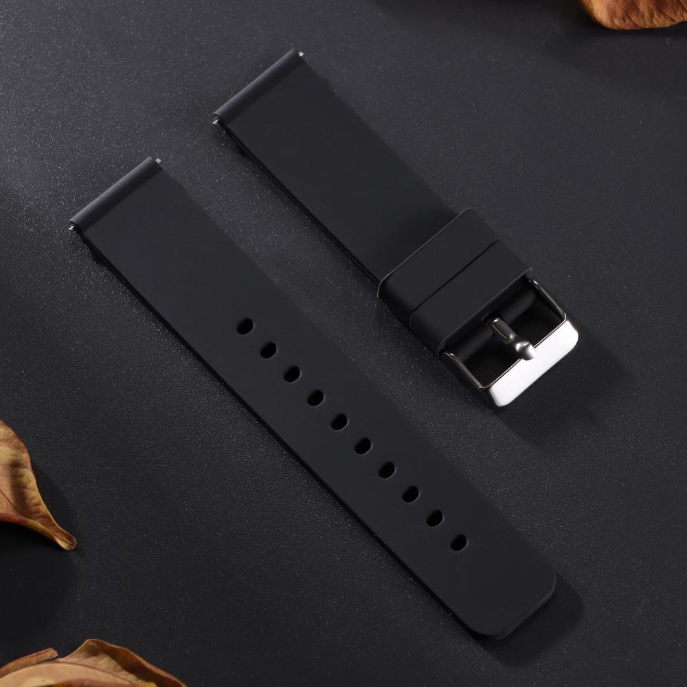 Silicone Watch Band 12mm 14mm 15mm 16mm 18mm 20mm 21mm 22mm 24mm Universal Bracelet Quick Release for Men Women Waterproof Strap