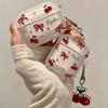 Cute Bow Cherry Earphone Case For Apple Airpods Pro 3 Case With Charm Silicone Shell For Airpods 4 3 Pro2 Protect Cover