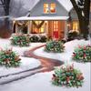 Inch Lighted Artificial Christmas Urn Filler Battery Operated Pre-lit Xmas